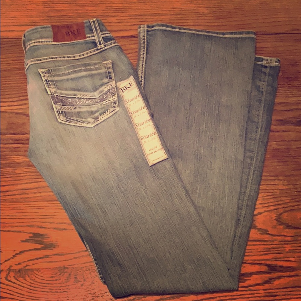 NWT BKE Starlight 26L 26x33.5 super low rise flare